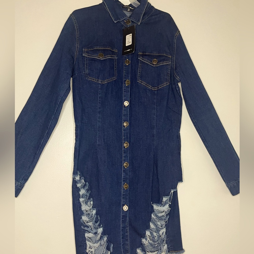Fashion Nova dark denim dress